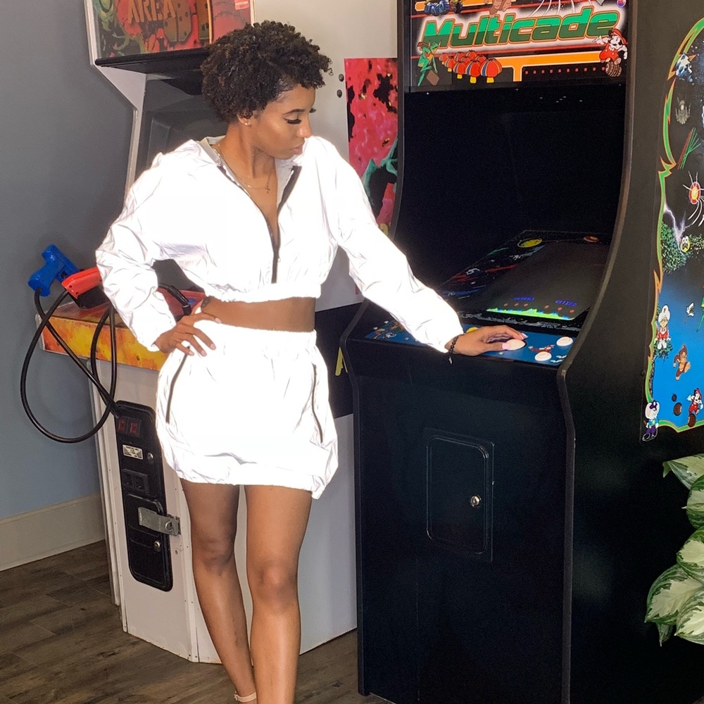 Reflective Skirt Set